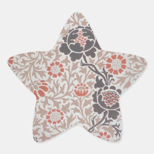 William Morris Grafton Botanic Art Design Stern-Aufkleber