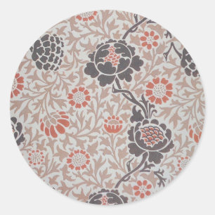 William Morris Grafton Botanische Kunstgestaltung Runder Aufkleber