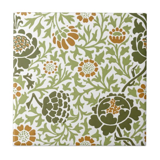 William Morris Grafton Floral Pattern Fliese (Vorderseite)