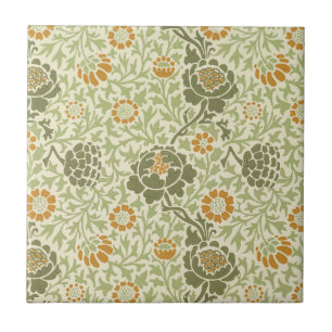 William Morris Grafton Sage Grünes Blumenmuster Fliese