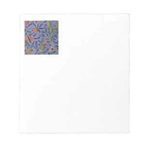 William Morris Granatapfel Blaue Farbige Tapete Notizblock