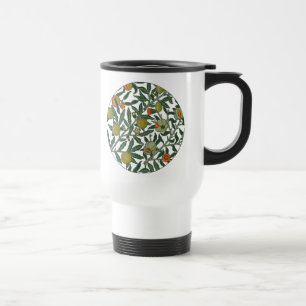 William Morris Granatapfel Blaue Farbige Tapete Reisebecher
