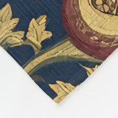 William Morris Granatapfel Blumen Navy Muster Fleecedecke (Ecke)