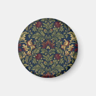 William Morris Granatapfel Blumen Navy Muster Magnet