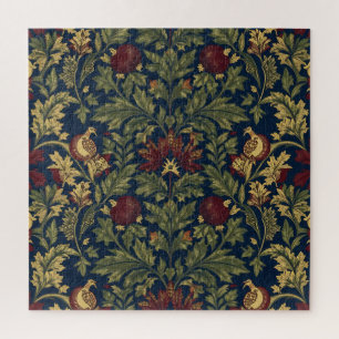 William Morris Granatapfel Blumen Navy Muster Puzzle