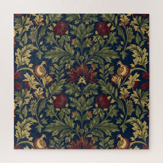 William Morris Granatapfel Blumen Navy Muster Puzzle (Vertikal)