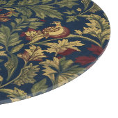 William Morris Granatapfel Blumen Navy Muster Schneidebrett (Ecke)