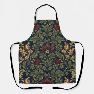 William Morris Granatapfel-Blumen Navy Muster Schürze