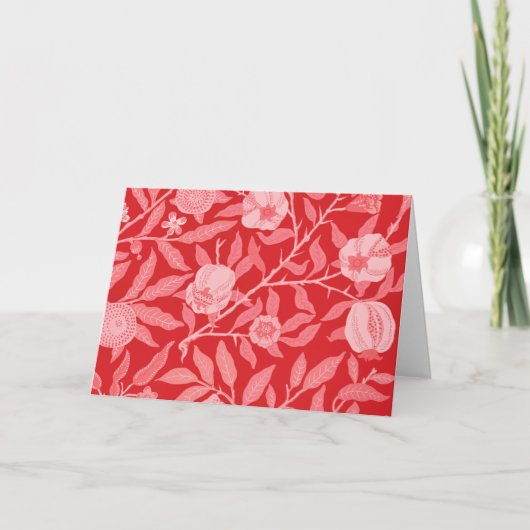 William Morris - Granatäpfel Dankeskarte (Vorderseite)