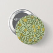 William Morris Granatapfel-Frucht-Design Button (Vorne & Hinten)