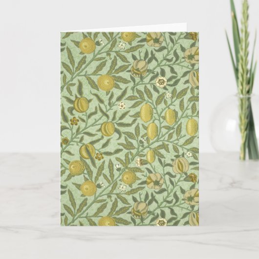 William Morris Granatapfel-Frucht-Design Karte (Vorderseite)