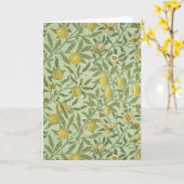 William Morris Granatapfel-Frucht-Design Karte (Gelbe Blume)
