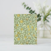 William Morris Granatapfel-Frucht-Design Postkarte (Stehend Vorderseite)