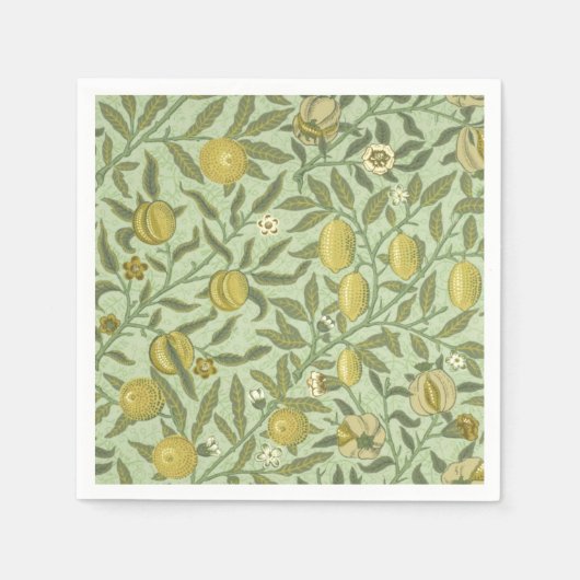 William Morris Granatapfel-Frucht-Design Serviette (Vorderseite)