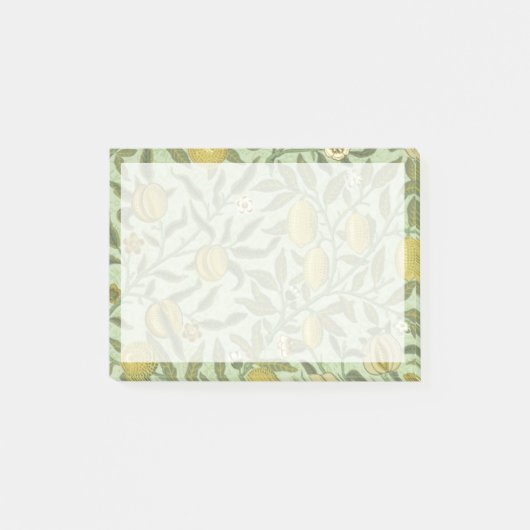 William Morris-Granatapfel-Frucht-Entwurf Post-it Klebezettel (Vorderseite)