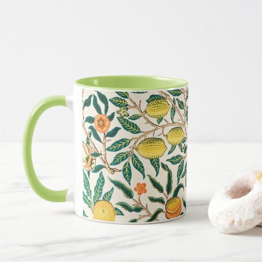 William Morris Granatapfel Vintage  Tasse (Mit Donut)