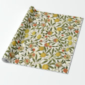 William Morris Granatäpfel Zitronen Früchte Muster Geschenkpapier (Ungerollt)