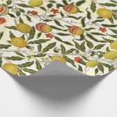 William Morris Granatäpfel Zitronen Früchte Muster Geschenkpapier (Ecke)