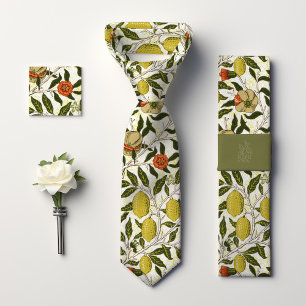 William Morris Granatäpfel Zitronen Gelbe Früchte Krawatte
