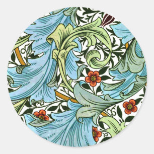 William Morris - Granville, beliebtes Muster, Runder Aufkleber