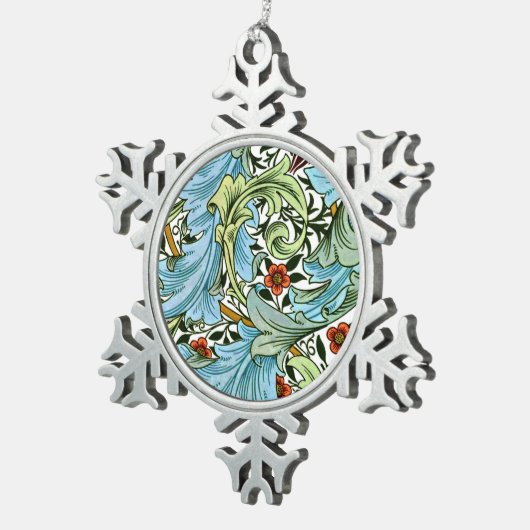 William Morris - Granville, berühmtes Design, Schneeflocken Zinn-Ornament (Rechts)
