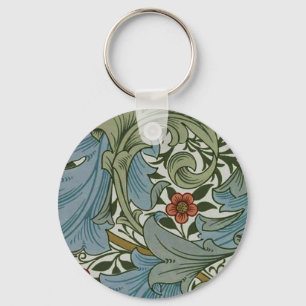 William Morris Granville Vintage Blumenmuster Schlüsselanhänger