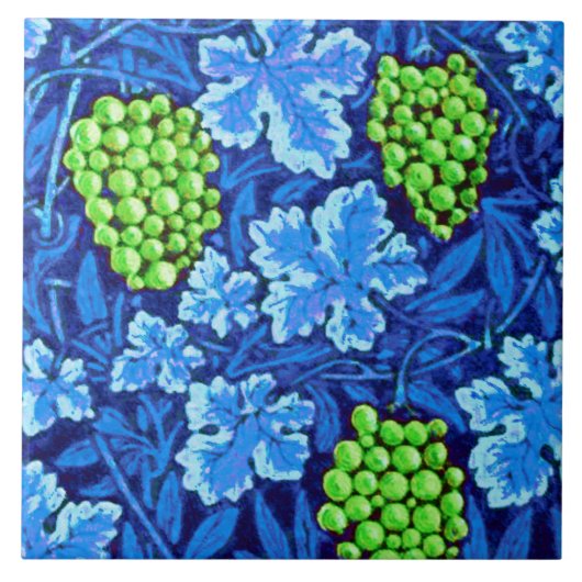 William Morris Grapevine, Cobalt Blue Fliese (Vorderseite)