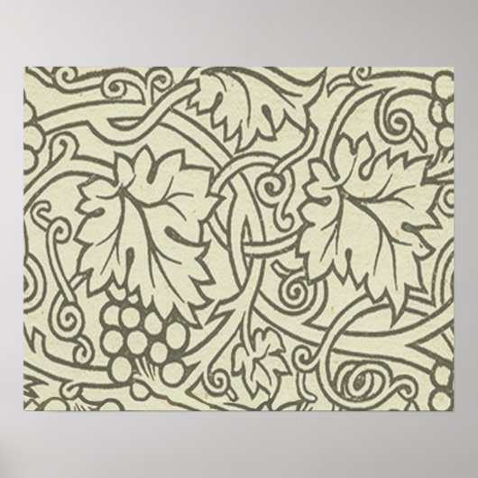 William Morris Grapevine Green Wallpaper Poster (Vorne)