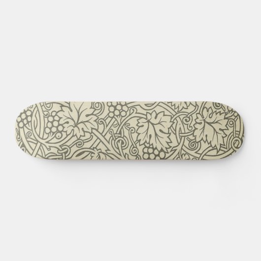 William Morris Grapevine Green Wallpaper Skateboard (Horizontal)