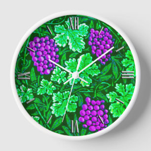 William Morris Grapevine, Lila und grün Uhr