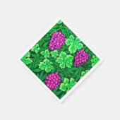 William Morris Grapevine, Magenta und Green Serviette (Ecke)