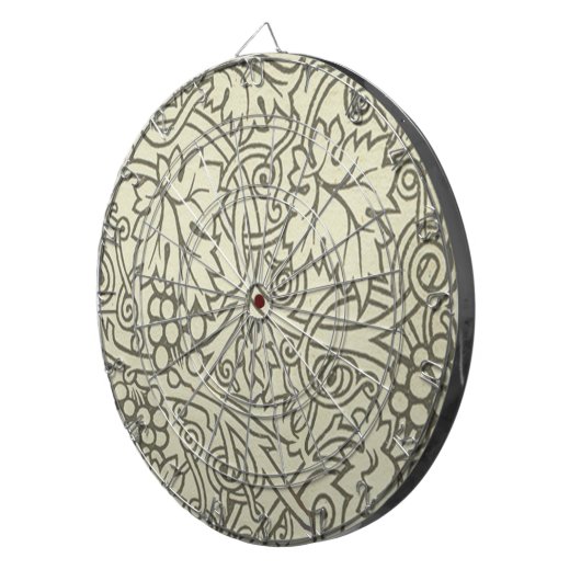 William Morris Grapevine Sage Wallpaper Dartscheibe (Vorderseite rechts)