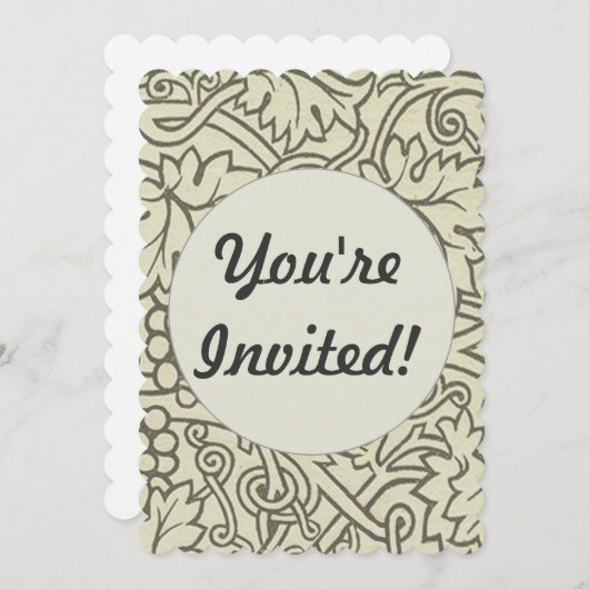 William Morris Grapevine Sage Wallpaper Einladung (Vorne/Hinten)