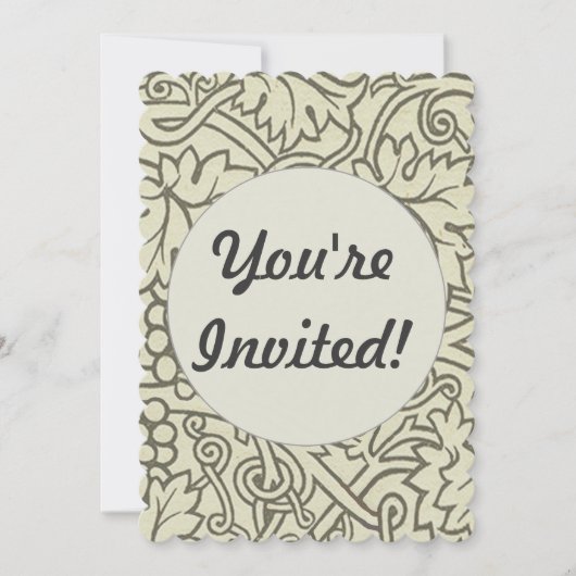 William Morris Grapevine Sage Wallpaper Einladung (Vorderseite)