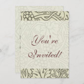 William Morris Grapevine Sage Wallpaper Einladung (Vorne/Hinten)