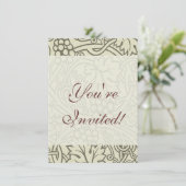 William Morris Grapevine Sage Wallpaper Einladung (Stehend Vorderseite)