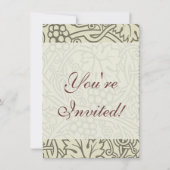 William Morris Grapevine Sage Wallpaper Einladung (Vorderseite)