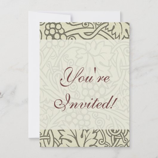 William Morris Grapevine Sage Wallpaper Einladung (Vorderseite)