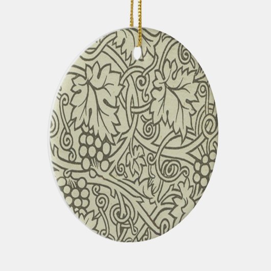 William Morris Grapevine Sage Wallpaper Keramik Ornament (Rechts)