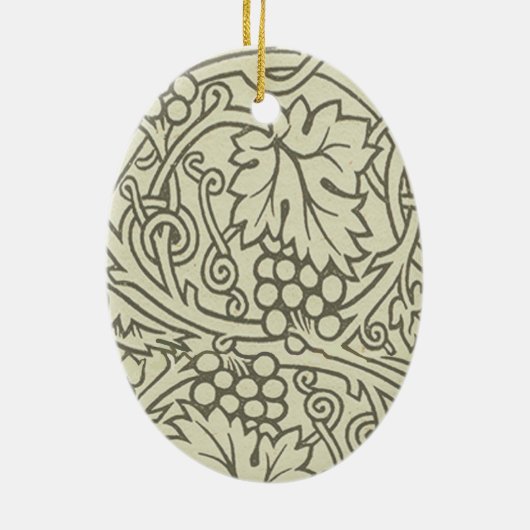 William Morris Grapevine Sage Wallpaper Keramikornament (Hinten)