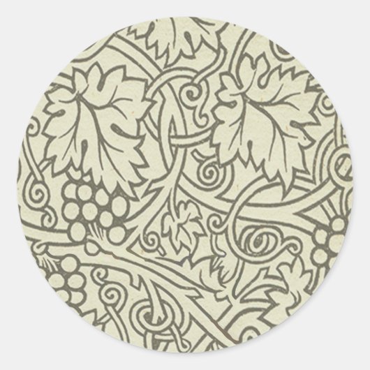 William Morris Grapevine Sage Wallpaper Runder Aufkleber (Vorderseite)