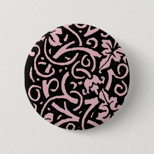 William Morris Grapevine Vine Leaf Pattern Button