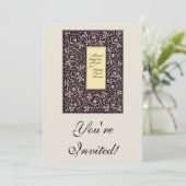 William Morris Grapevine Vine Leaf Pattern Einladung (Stehend Vorderseite)