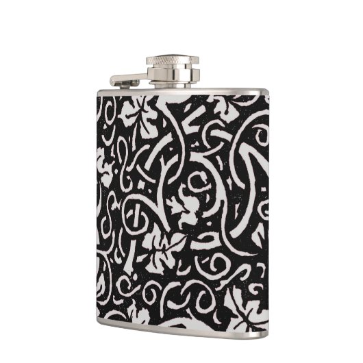 William Morris Grapevine Vine Leaf Pattern Flachmann (Links)