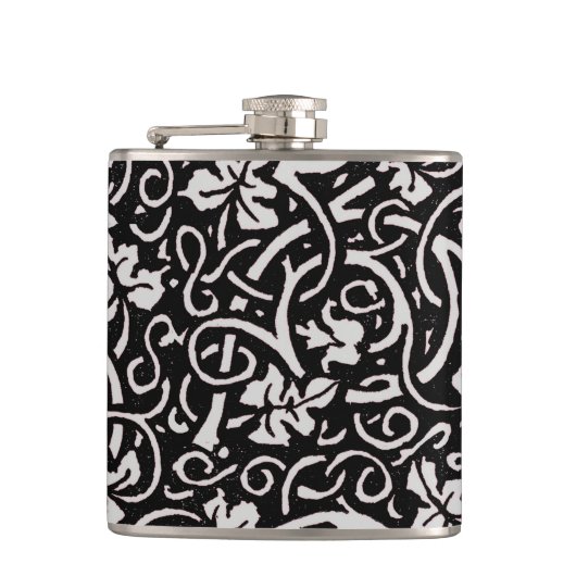 William Morris Grapevine Vine Leaf Pattern Flachmann (Vorderseite)