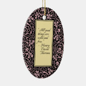 William Morris Grapevine Vine Leaf Pattern Keramik Ornament (Rechts)