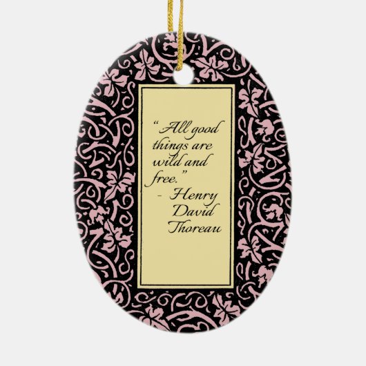 William Morris Grapevine Vine Leaf Pattern Keramik Ornament (Hinten)