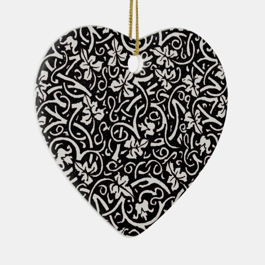 William Morris Grapevine Vine Leaf Pattern Keramikornament (Rechts)