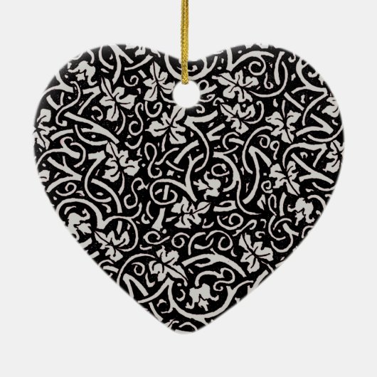 William Morris Grapevine Vine Leaf Pattern Keramikornament (Hinten)