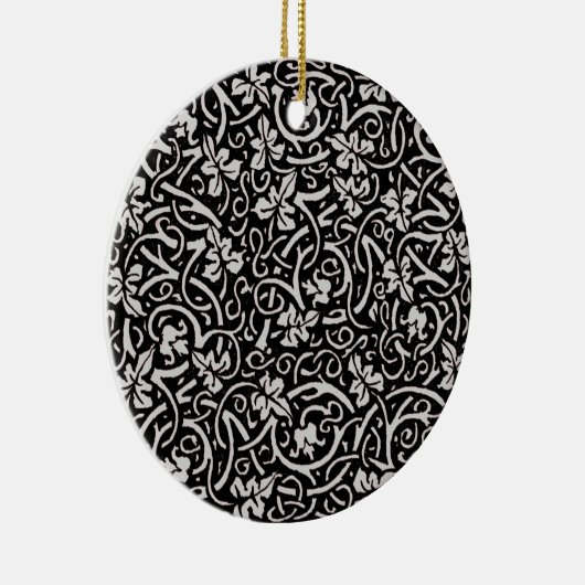 William Morris Grapevine Vine Leaf Pattern Keramikornament (Rechts)
